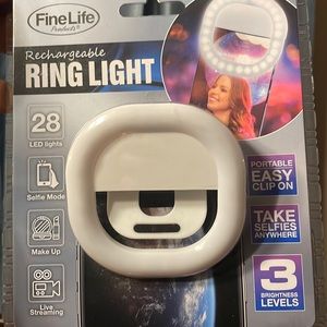 Cell phone mounted ring light